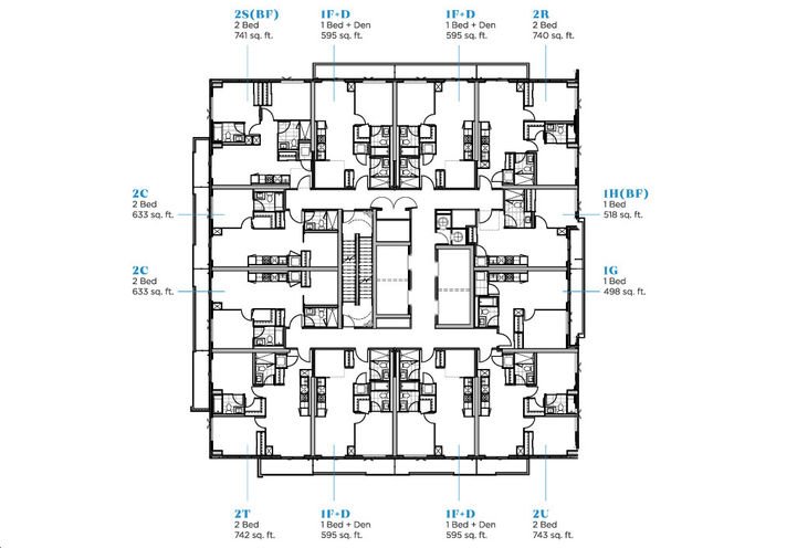 A floor plan for new condos in GTA, a type of pre-construction homes.
