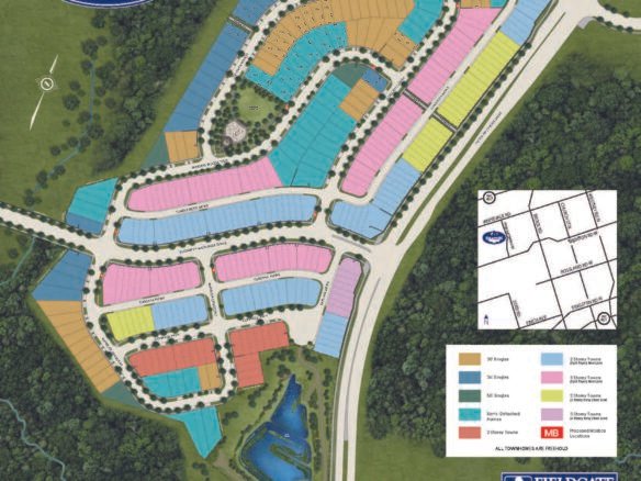 The site plan for new homes in Gta.