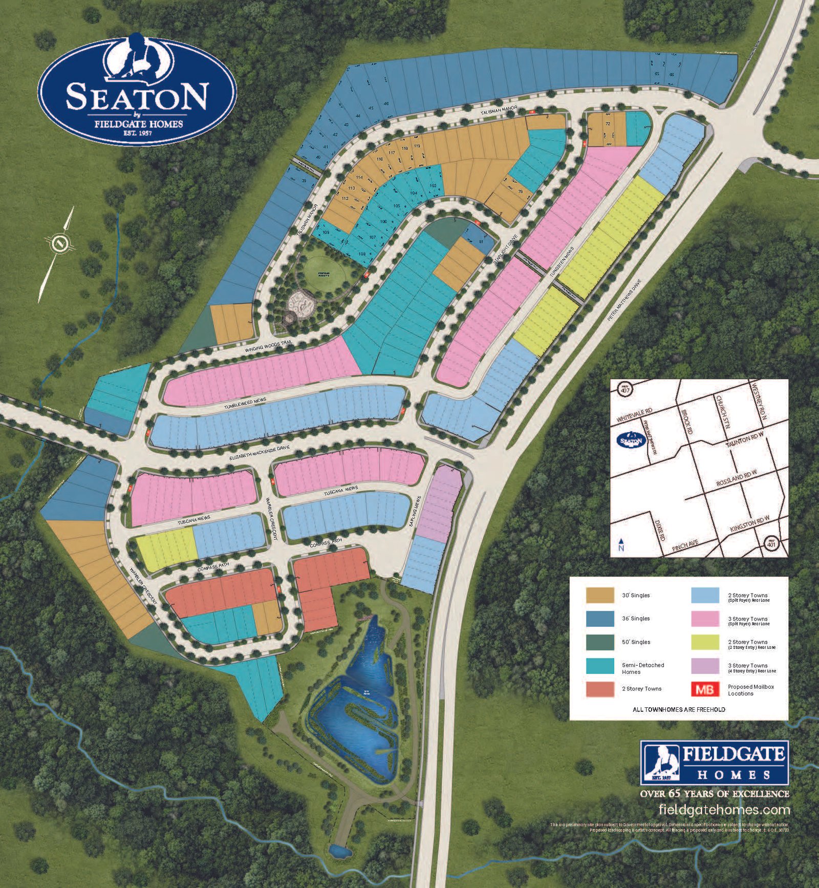 The site plan for new homes in Gta. The site plan for new homes in Gta.