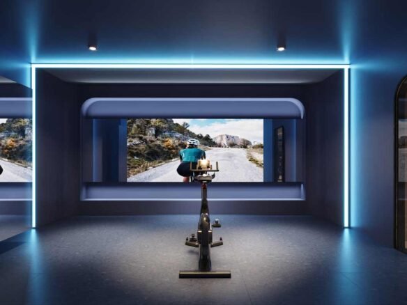 A room with a bike and a TV is available in new condos in GTA.