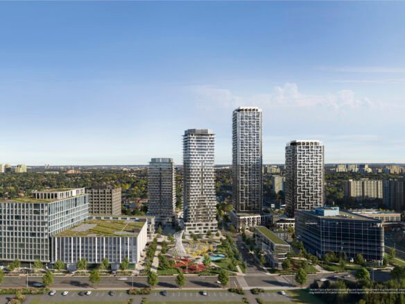 A city with many tall buildings and new condos in Gta.