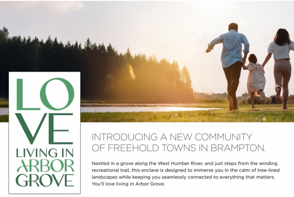 Arbor Grove Freehold Townhomes Castlemore Brampton by Royal Pine Homes 1