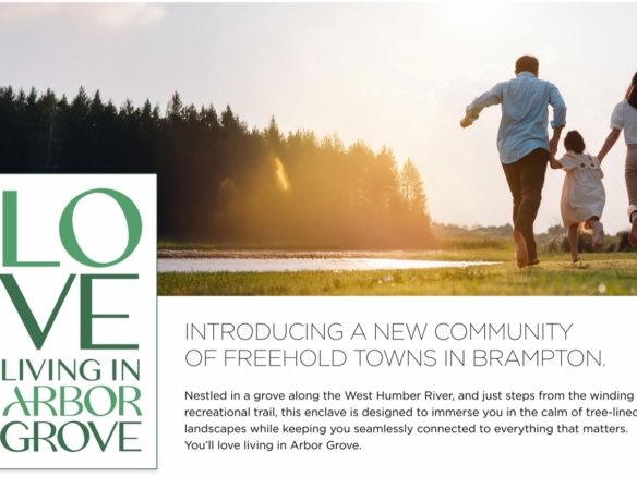 Arbor Grove Freehold Townhomes Castlemore Brampton by Royal Pine Homes 1