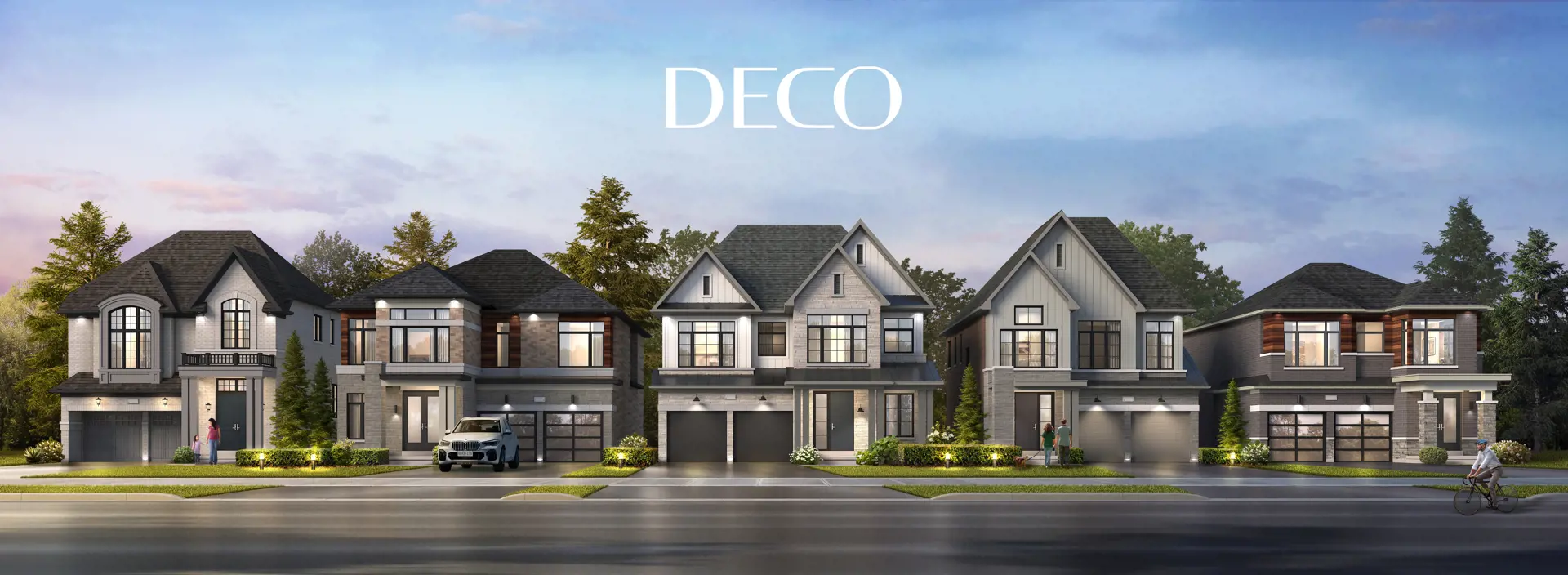 Bloom Park Seaton Streetscape Rendering Freehold Homes
