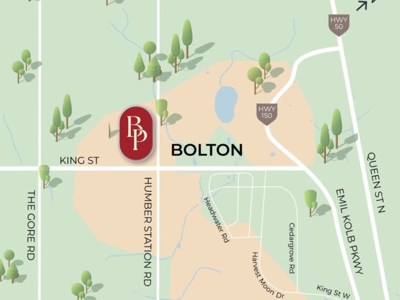 Bolton Place Master Community Location and Key Map