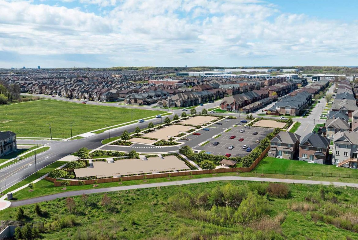 Countryside Urban Towns Aerial Community Site Plan at Inspire Blvd and Russell Creek Dr