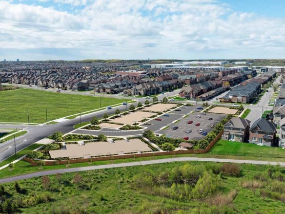 Countryside Urban Towns Aerial Community Site Plan at Inspire Blvd and Russell Creek Dr
