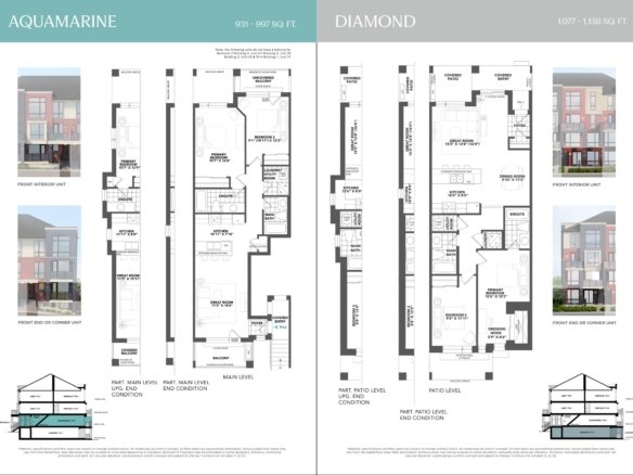 Countryside Urban Towns Official Architectural Floor Plans Lower and Ground Levels