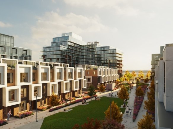 Tree-lined streetscapes and pedestrian-friendly pathways at Elements Milton