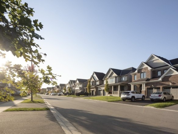 Empire Avalon master-planned community streetscape rendering in Caledonia Haldimand County near Hamilton