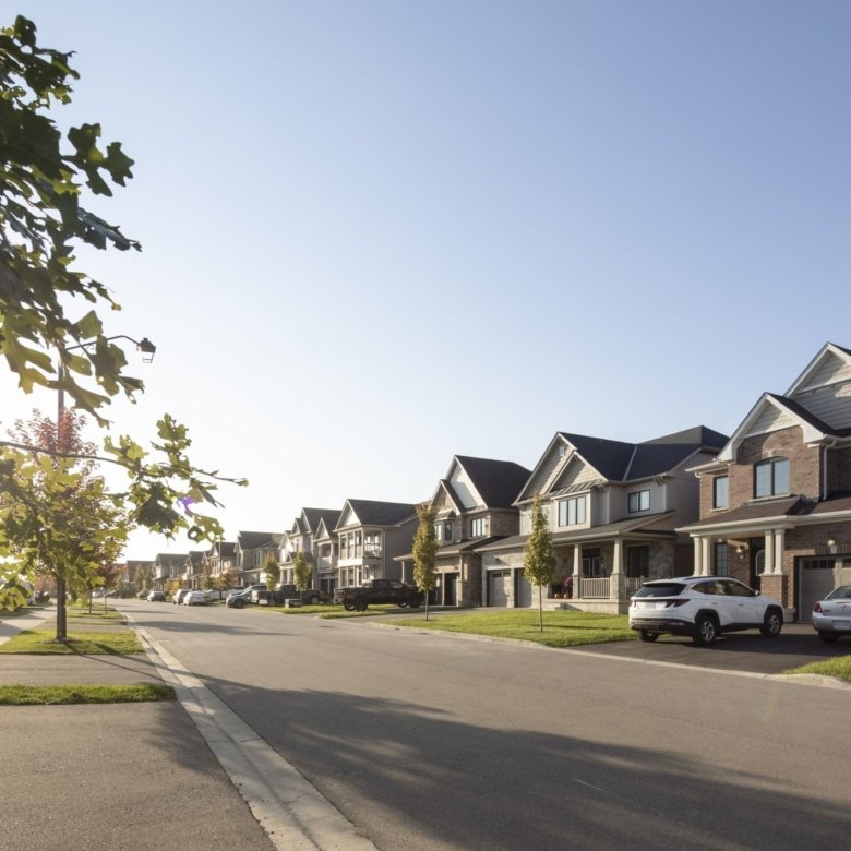 Empire Avalon master-planned community streetscape rendering in Caledonia Haldimand County near Hamilton
