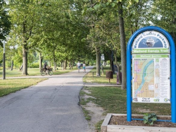 Scenic natural trails, conservation green spaces, and neighbourhood parks in Thorold near Empire Calderwood