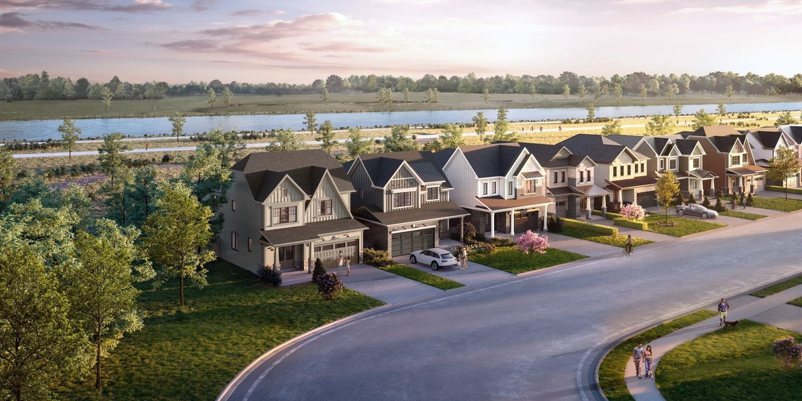 Empire Canals Welland Canal Waterside Retreat Scenic water views and protected green corridors directly along the Welland Canal at Empire Canals