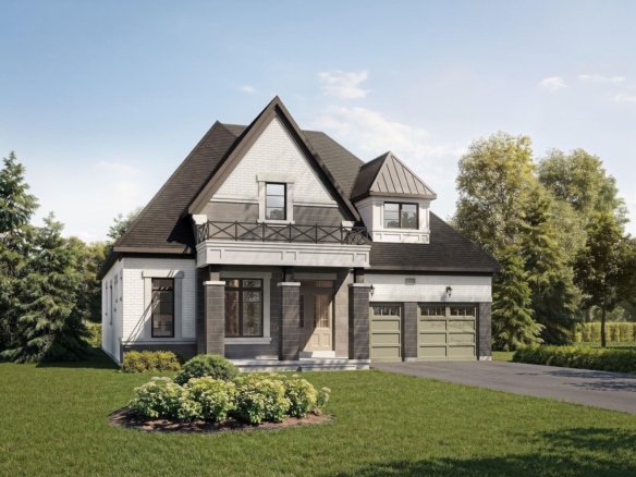 Alternative exterior architectural elevation B for the Bordeaux bungalow at Empire St Davids