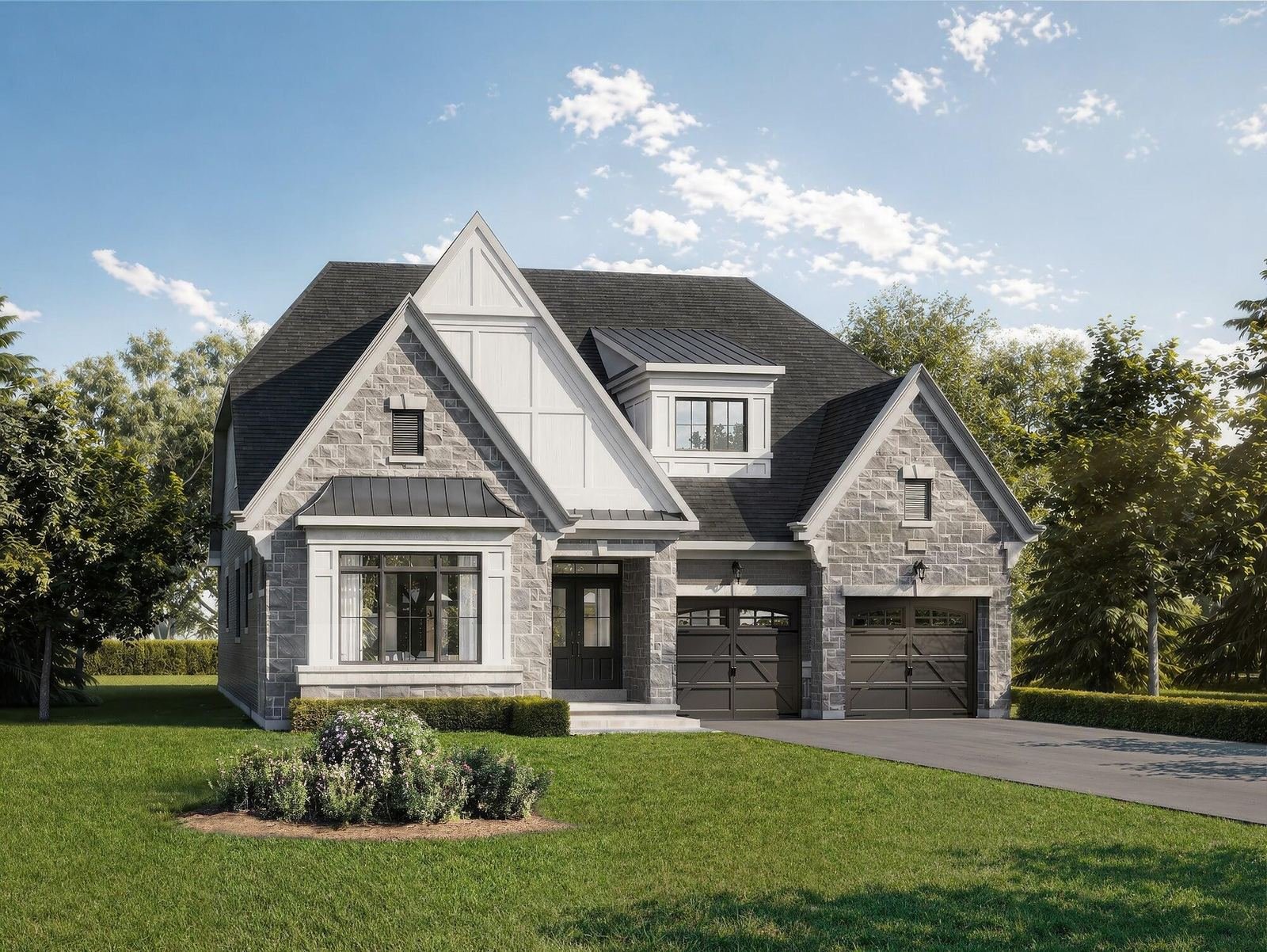 Sophisticated exterior architectural elevation A for the Bordeaux Loft home at Empire St Davids