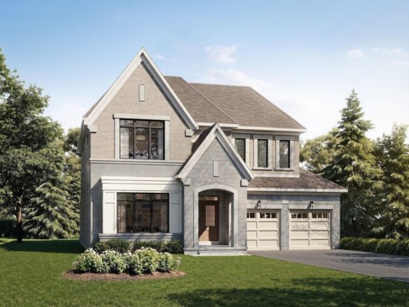 Contemporary architectural elevation B for The Burgundy executive detached home at Empire St Davids