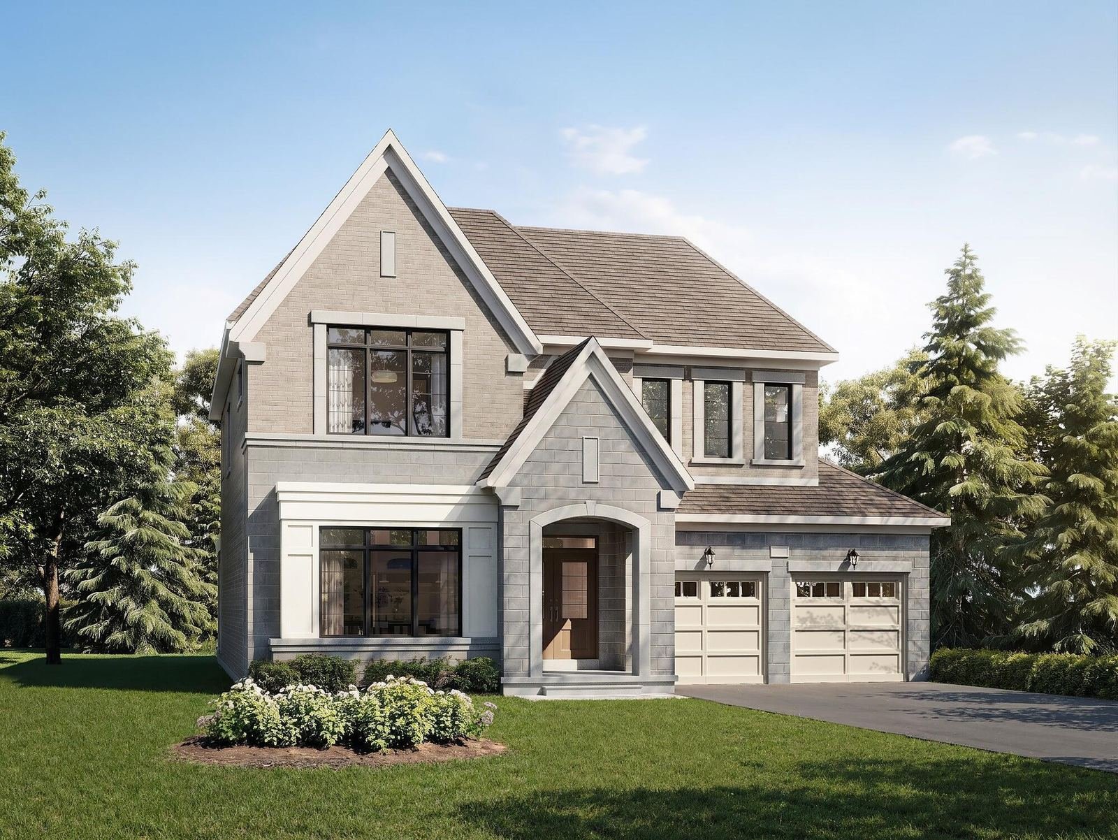 Contemporary architectural elevation B for The Burgundy executive detached home at Empire St Davids