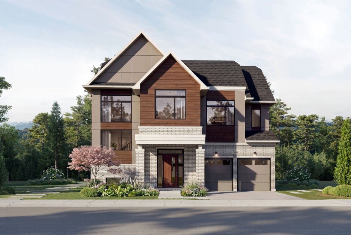 Five Oaks Oakville by Caivan Communities - 50ft Sandhill Single Detached Home Exterior at 1303 Dundas St W | SG Homes