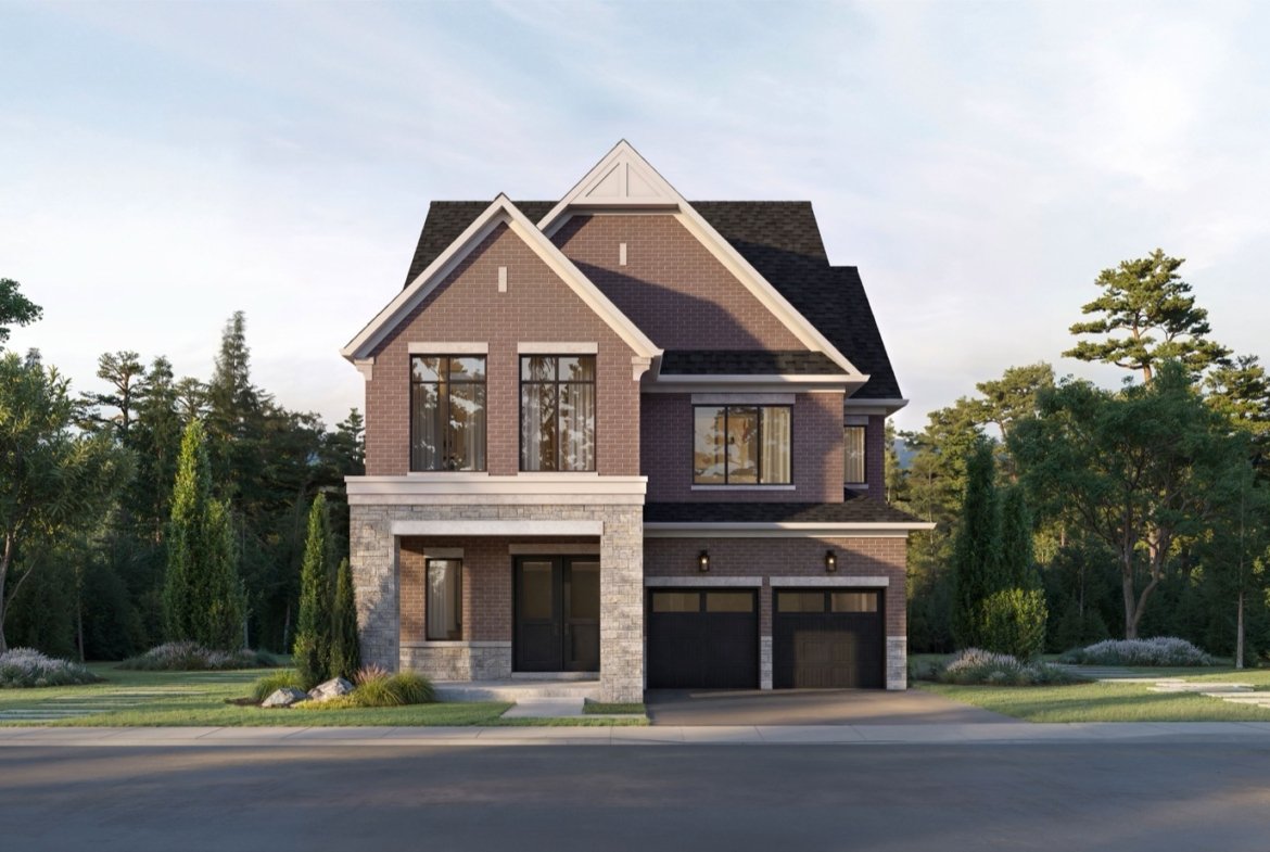 Five Oaks Oakville 42ft Collection The Merlin Single Detached Home Rendering by Caivan | SG Homes