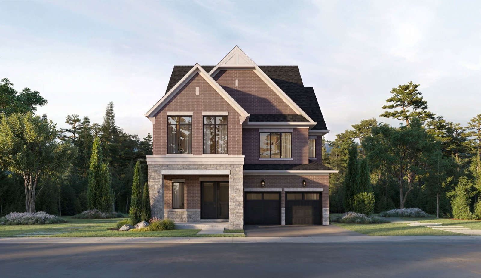 Five Oaks Oakville 42ft Collection The Merlin Single Detached Home Rendering by Caivan | SG Homes Five Oaks Oakville 42ft Collection The Merlin Single Detached Home Rendering by Caivan | SG Homes