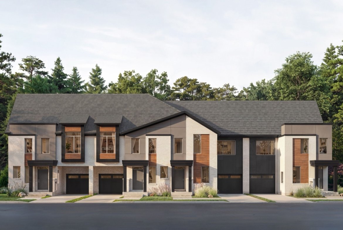Five Oaks Oakville 24ft Freehold Townhome Collection Exterior by Caivan Communities | SG Homes