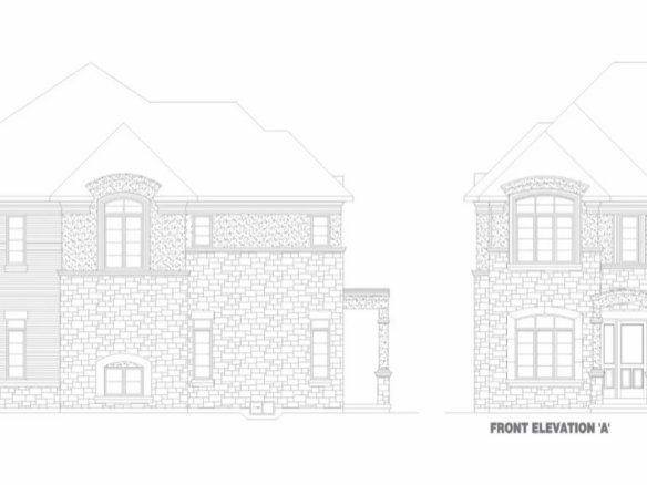 Ivy Rouge Oakville by Rosehaven Homes - 41ft Castlebrook Corner Single Detached Rendering | SG Homes