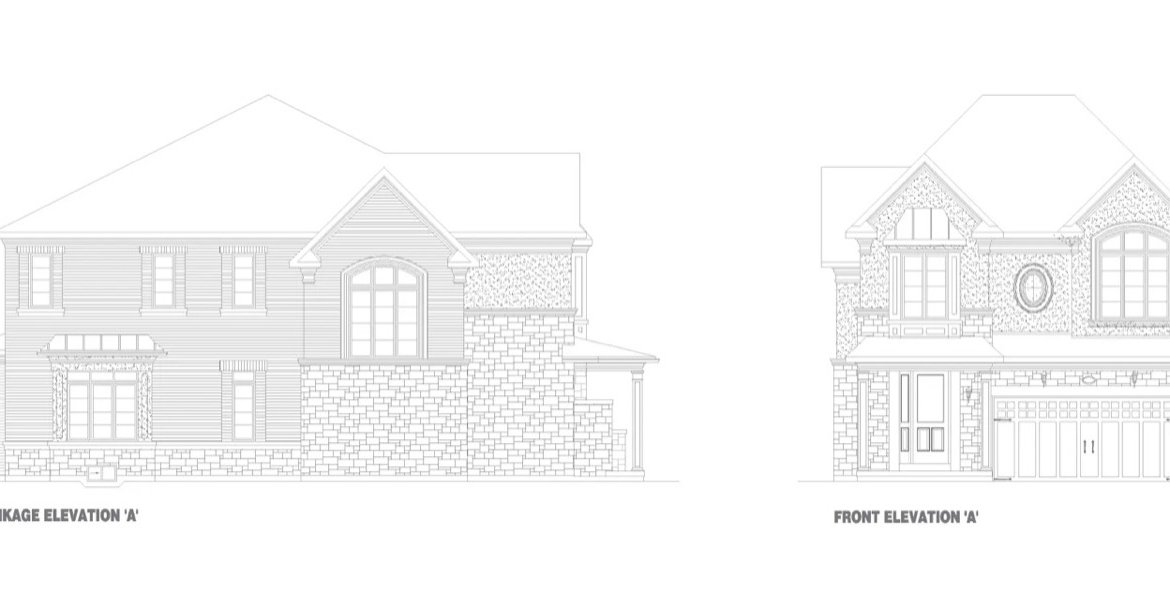Ivy Rouge Oakville by Rosehaven Homes - 35ft Kingsford Corner Single Detached Home Rendering | SG Homes
