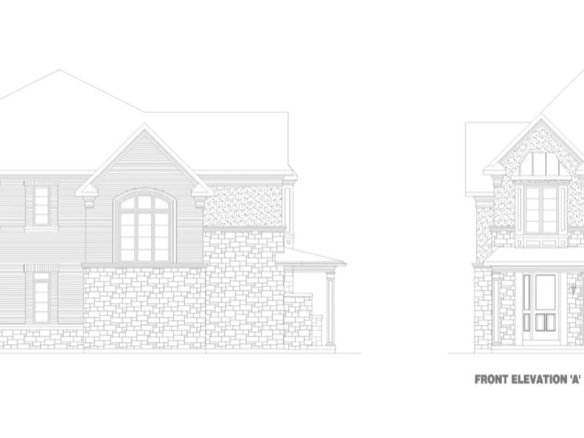 Ivy Rouge Oakville by Rosehaven Homes - 35ft Kingsford Corner Single Detached Home Rendering | SG Homes