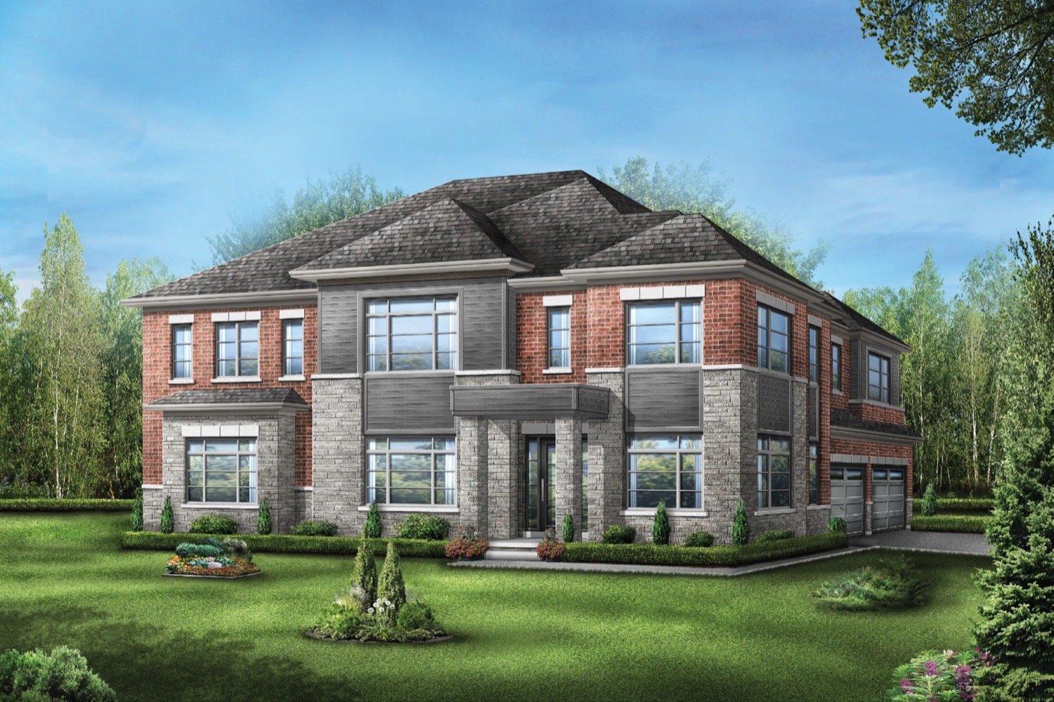 Ivy Rouge Oakville by Starlane Homes – 41ft Marquis 12 Single Detached Exterior Rendering | SG Homes Ivy Rouge Oakville by Starlane Homes - 41ft Marquis 12 Single Detached Exterior Rendering | SG Homes