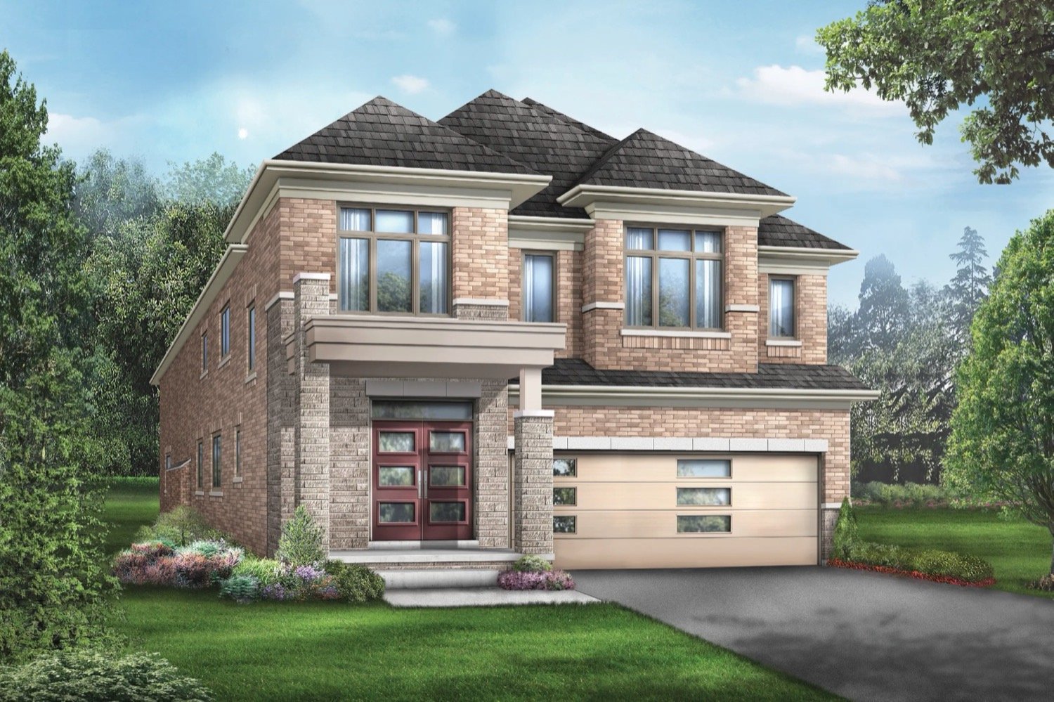 Ivy Rouge Oakville by Starlane Homes – 35ft Bentley 5 Single Detached Home Rendering | SG Homes Ivy Rouge Oakville by Starlane Homes - 35ft Bentley 5 Single Detached Home Rendering | SG Homes