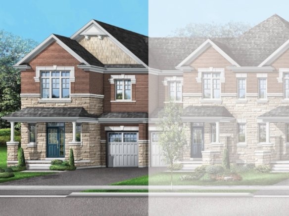 Ivy Rouge Oakville by Starlane Homes - 24ft Sierra 6 Street Townhome Rendering | SG Homes