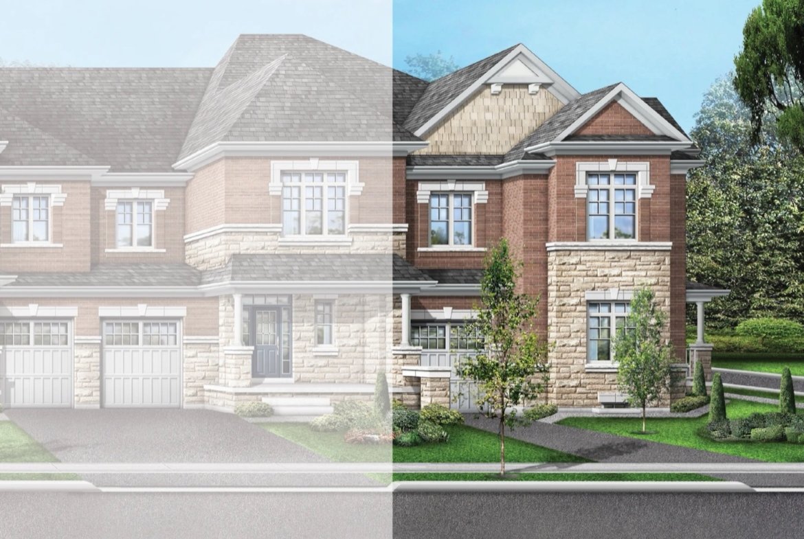 Ivy Rouge Oakville by Starlane Homes - 24ft Sierra 12 Street Townhome Rendering | SG Homes