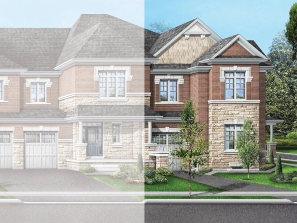 Ivy Rouge Oakville by Starlane Homes - 24ft Sierra 12 Street Townhome Rendering | SG Homes