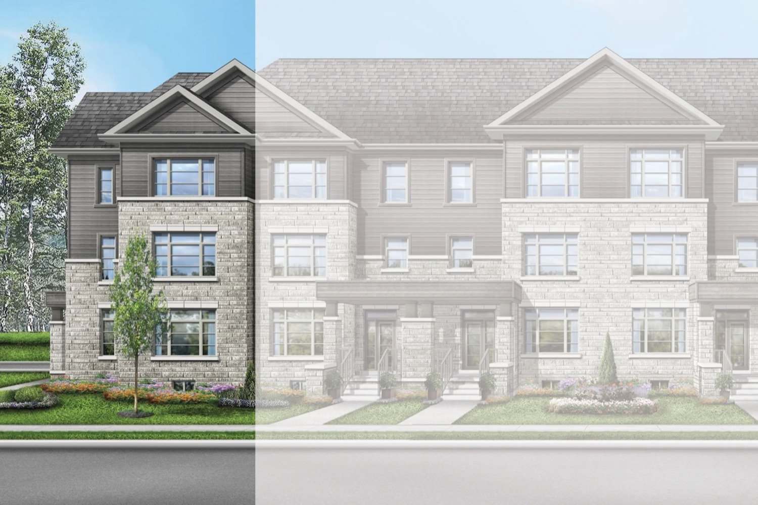 Ivy Rouge Oakville by Starlane Homes – 20ft Encore 18 Rear Lane Townhome Rendering | SG Homes Ivy Rouge Oakville by Starlane Homes - 20ft Encore 18 Rear Lane Townhome Rendering | SG Homes