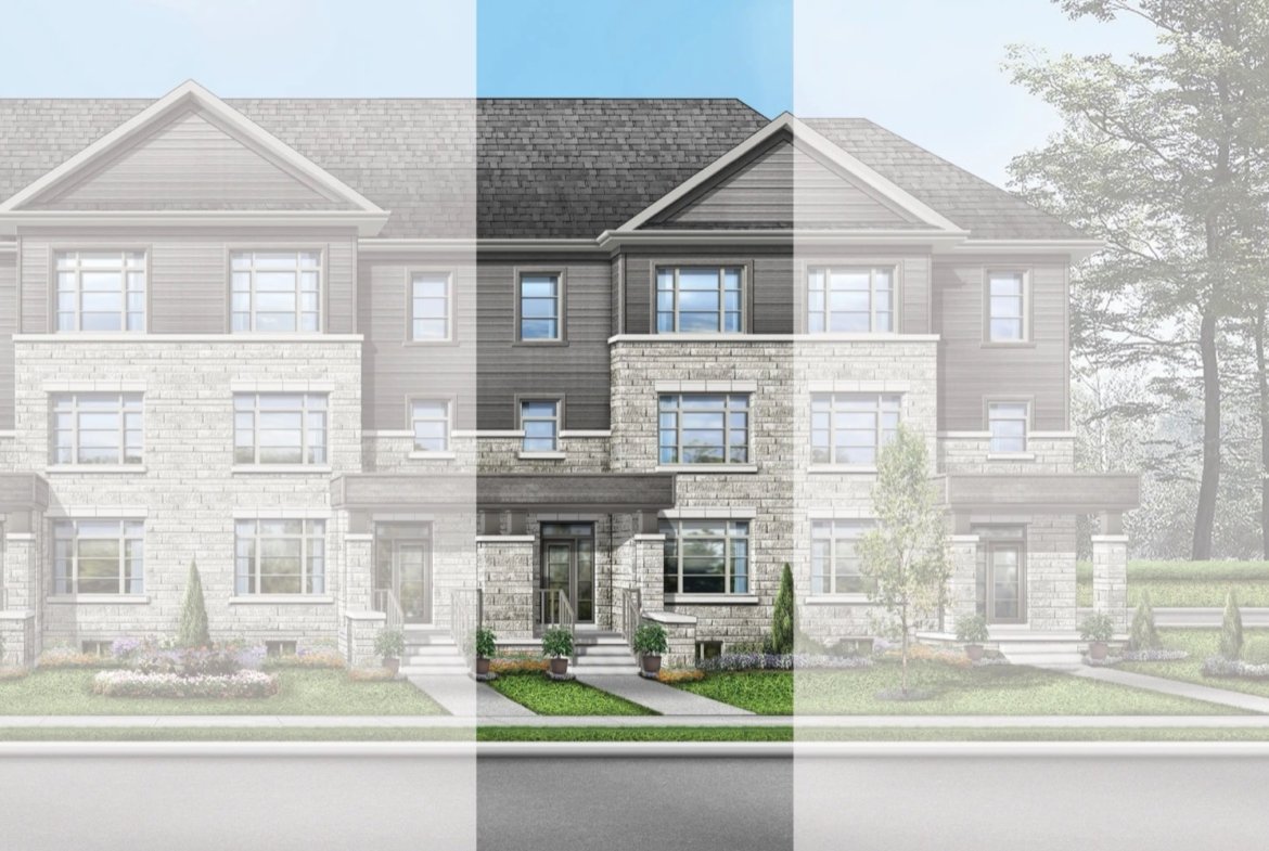Ivy Rouge Oakville by Starlane Homes - 20ft Encore 1 Rear Lane Townhome Rendering | SG Homes