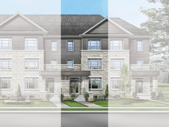 Ivy Rouge Oakville by Starlane Homes - 20ft Encore 1 Rear Lane Townhome Rendering | SG Homes