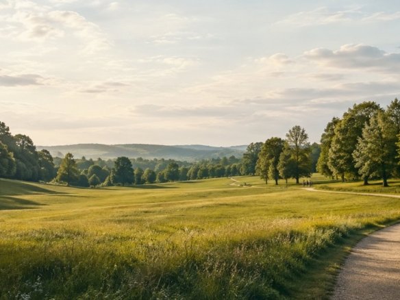 Scenic meadowlands and natural greenspace setting at North Hill Bolton