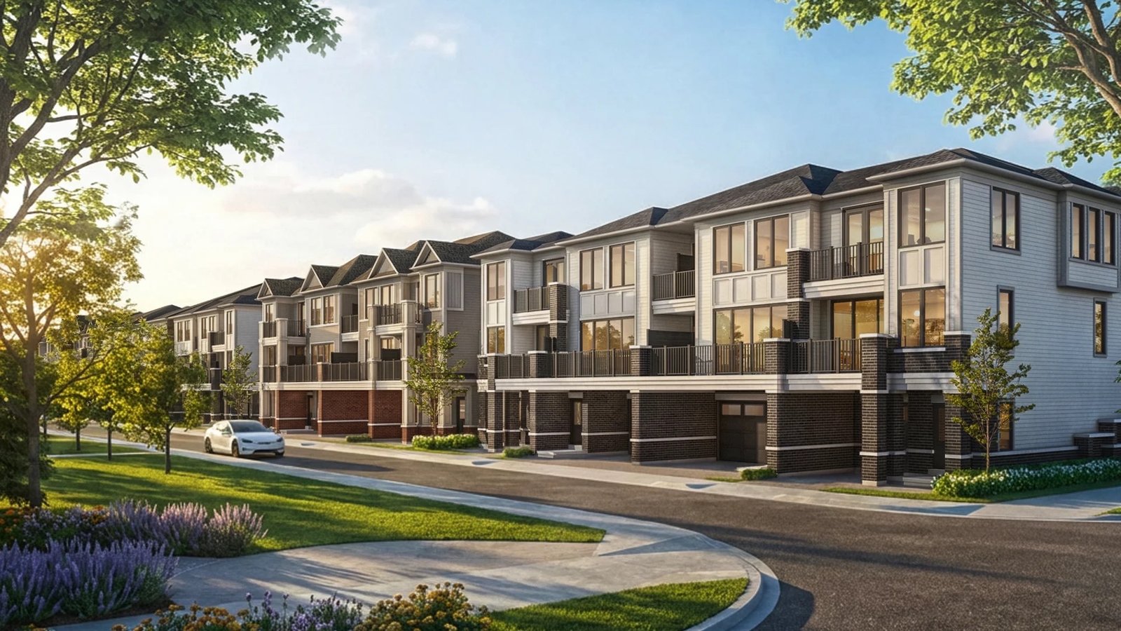 the-valleys-of-thornhill-contemporary-townhome-facade The Valleys of Thornhill Townhomes | 2-Car Garage Luxury Towns | VIP Pricing & Floor Plans